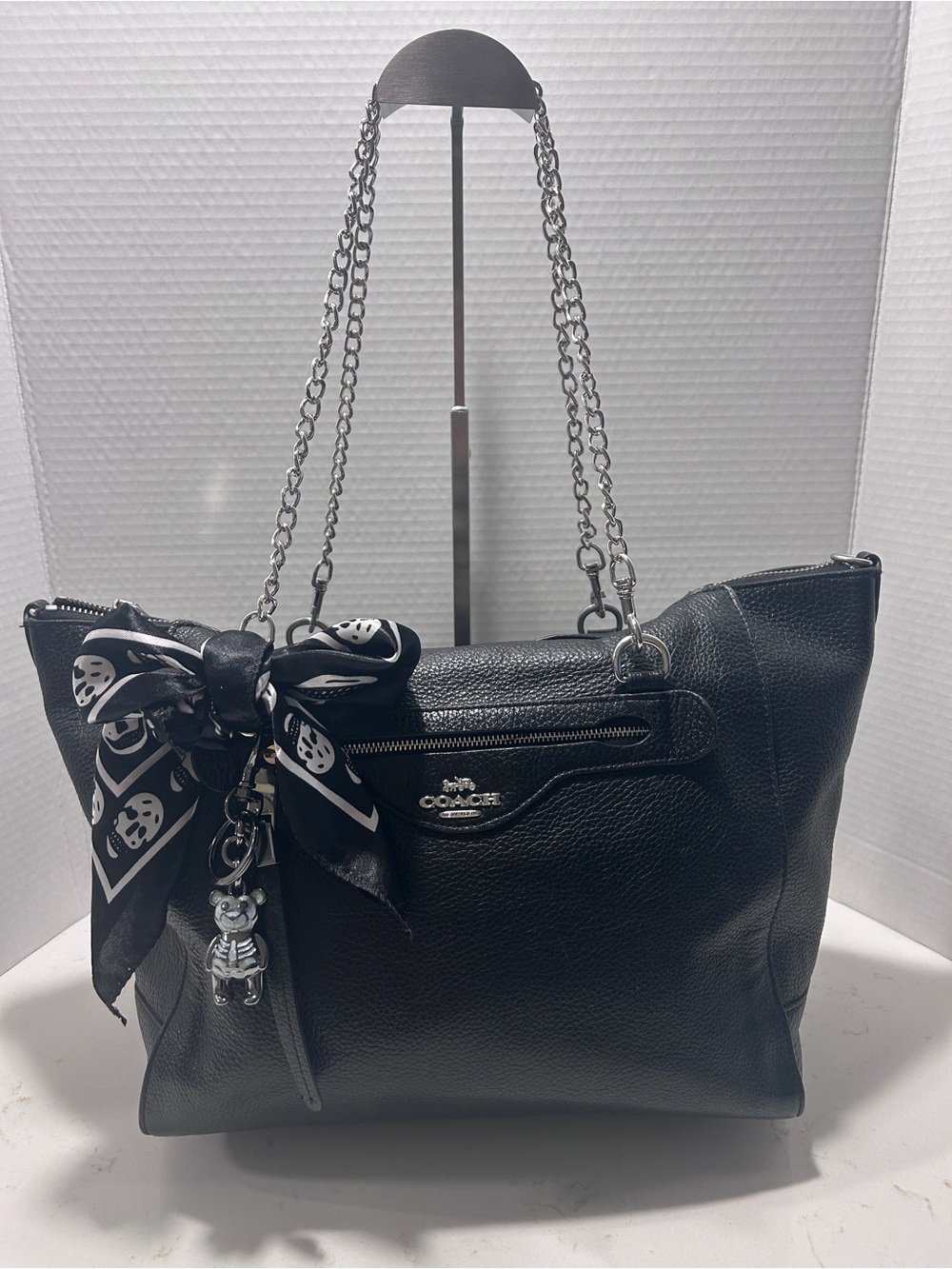 Coach Black Pebbled Leather Tote